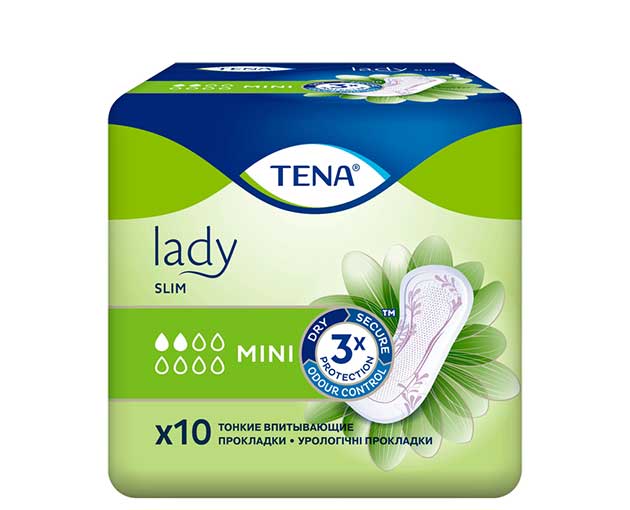 TENA LADY უროლოგიური საფენი 2 წვეთიანი 10ც